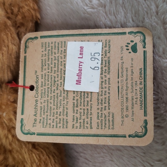 Percy Boyds Bears & Friends Investment Collectables Archive Collection Plush NWT - Picture 9 of 11